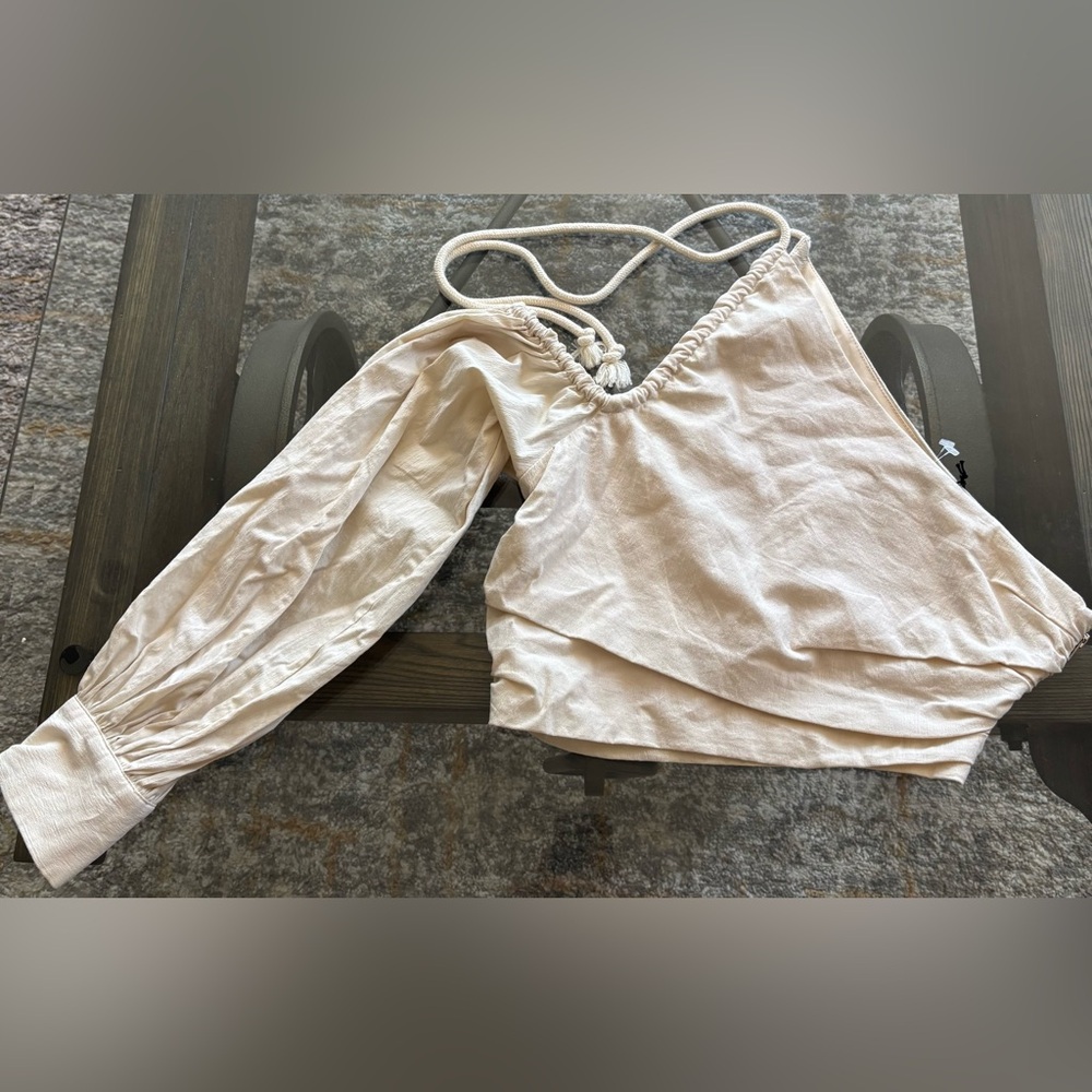 Cream Drawstring Shorts